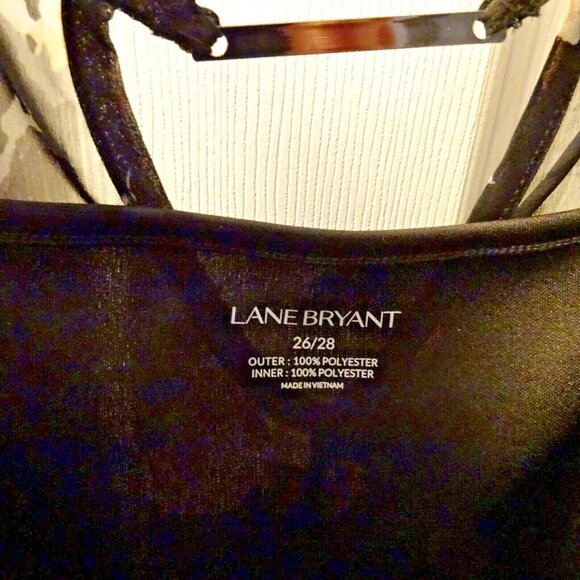 Lane Bryant Black Floral Chiffon Overlay V Neck Boho Kimono Style Top Sz 26 28 - Picture 3 of 9